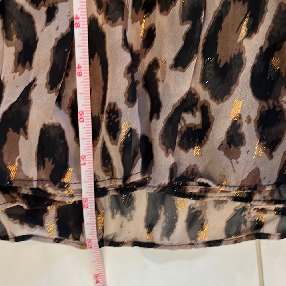 T Tahari Collared Tiered Midi Dress Animal Print Long Sleeve - Picture 11 of 14